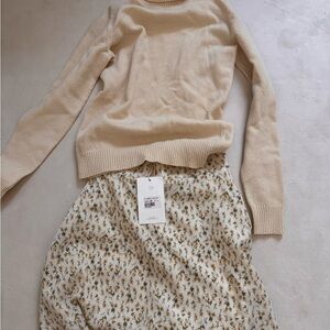 Floral Cream Skirt